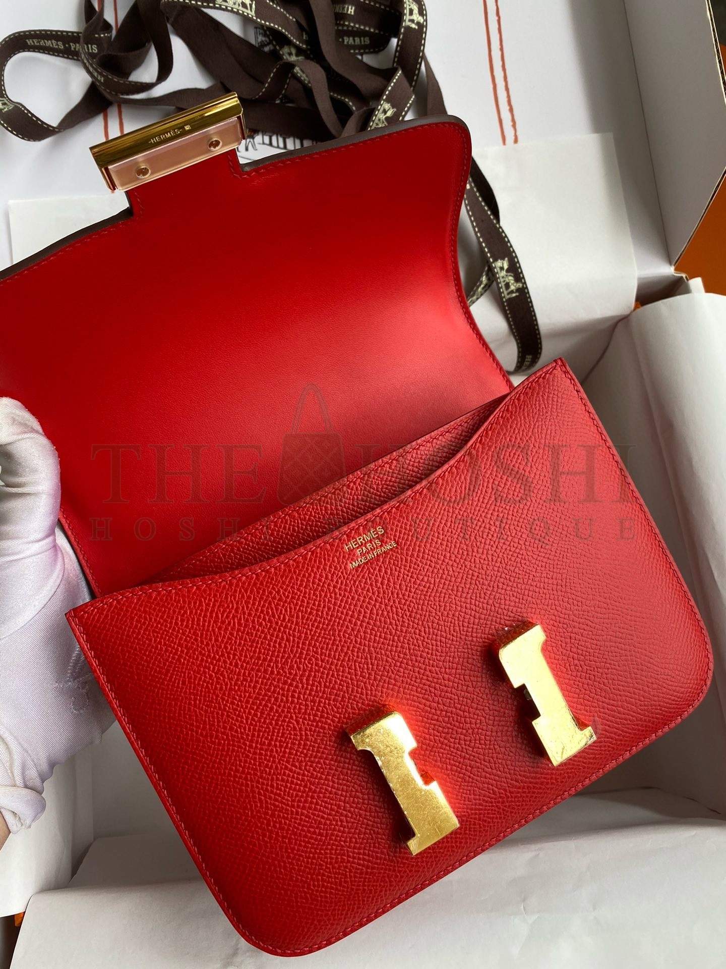 H**me5 Constance 18 Handmade Bag In Rouge Coeur Epsom Calfski Master Quality