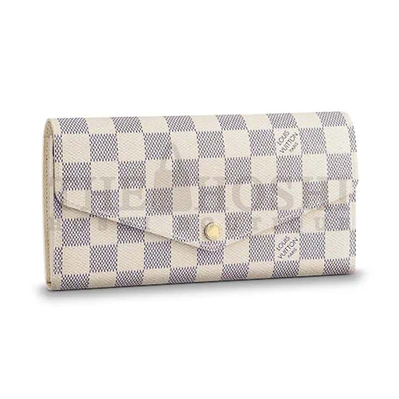 L0vis Vvtt0n LV Women Sarah Wallet Damier Azur Coated Canvas Master Quality