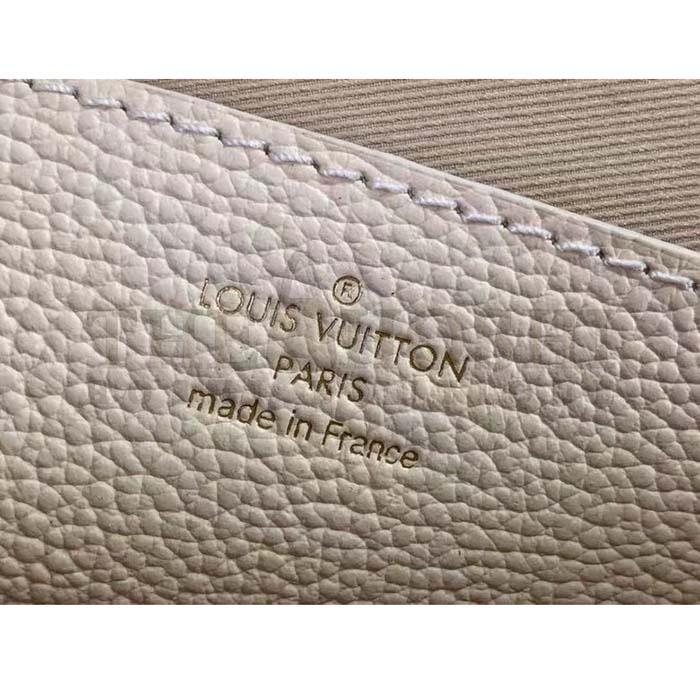 L0vis Vvtt0n LV Women Wallet On Chain Metis Cream Monogram Empreinte Embossed S*pple Grained Cowhide Leather Master Quality