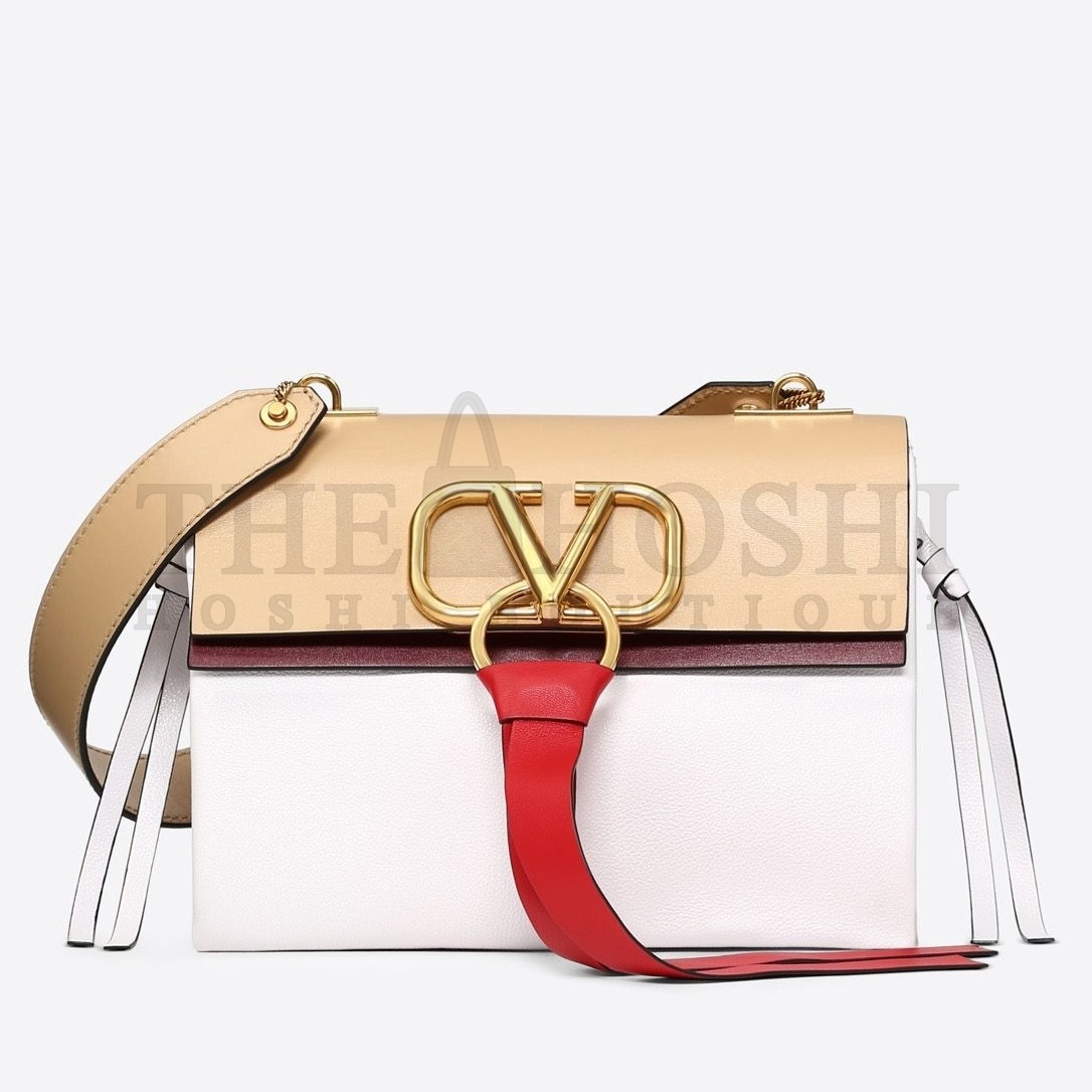 Va1e*ntin0 Garavani Beige/White Small VRing Shoulder Bag Master Quality