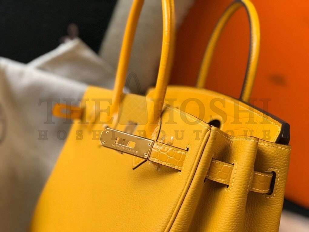 H**me5 Touch Birkin 30cm Limited Edition Yellow Bag Master Quality