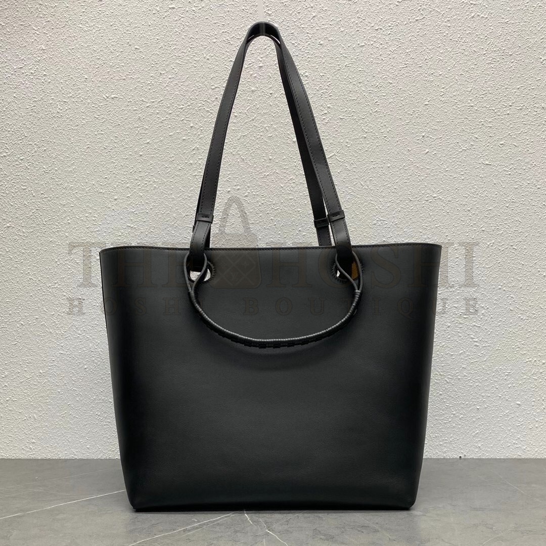 L0ew* Anagram Small Tote In Black Classic Calfskin Master Quality