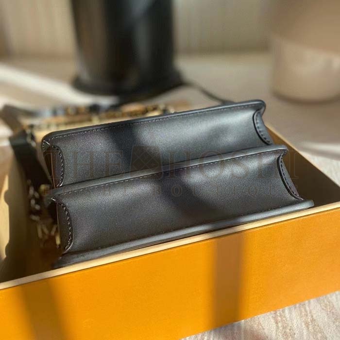 L0vis Vvtt0n LV Women Mini Dauphine Handbag Black Epi Grained Cowhide Leather Microfiber Lining Master Quality