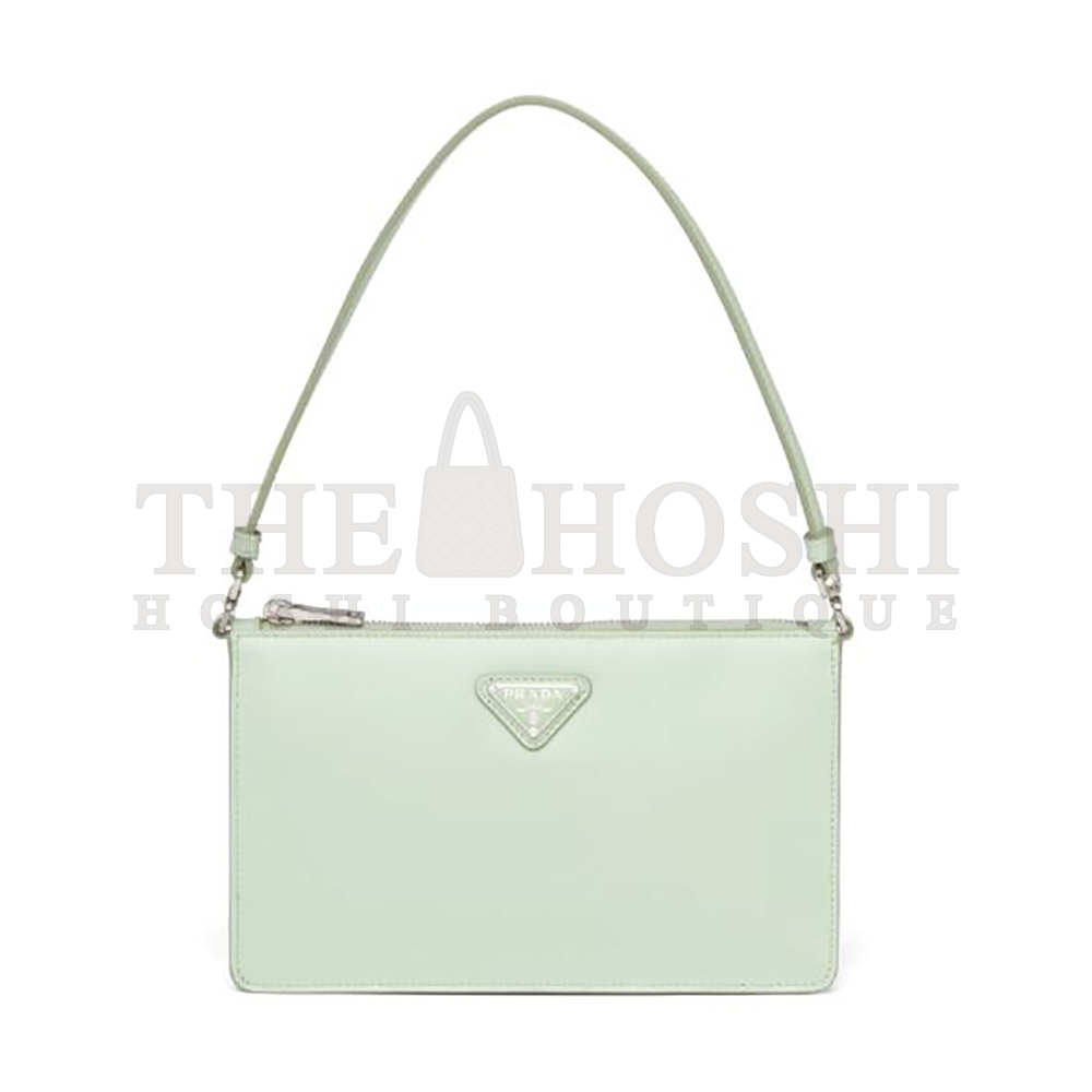 Pra*a Women Brushed Leather Mini-Bag-Aqua Master Quality