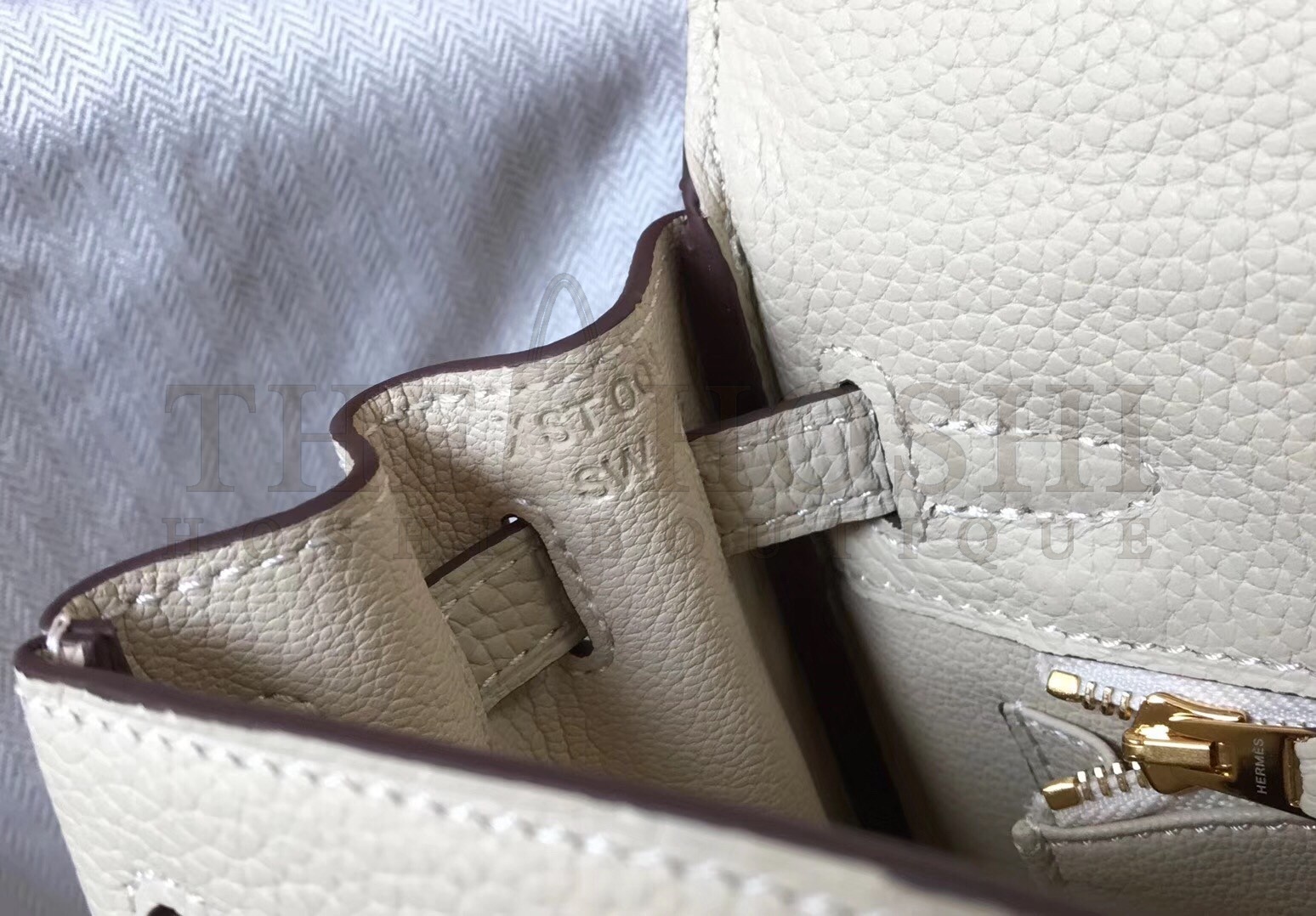 H**me5 Kelly 32cm Retourne Bag In Beton Clemence Leather Master Quality