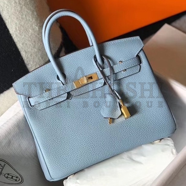 H**me5 Birkin 25cm Bag In Blue Lin Clemence Leather Master Quality