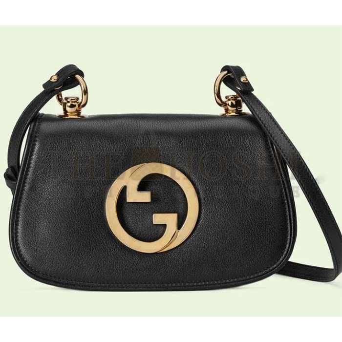 Gvc*1 Women GG Blondie Mini Bag Black Leather Round Interlocking G Master Quality