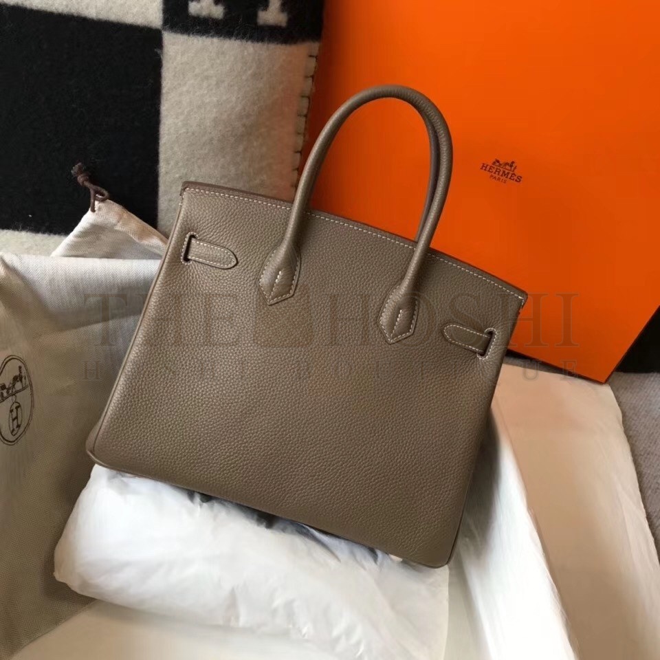 H**me5 Taupe Clemence Birkin 30cm Bag Master Quality
