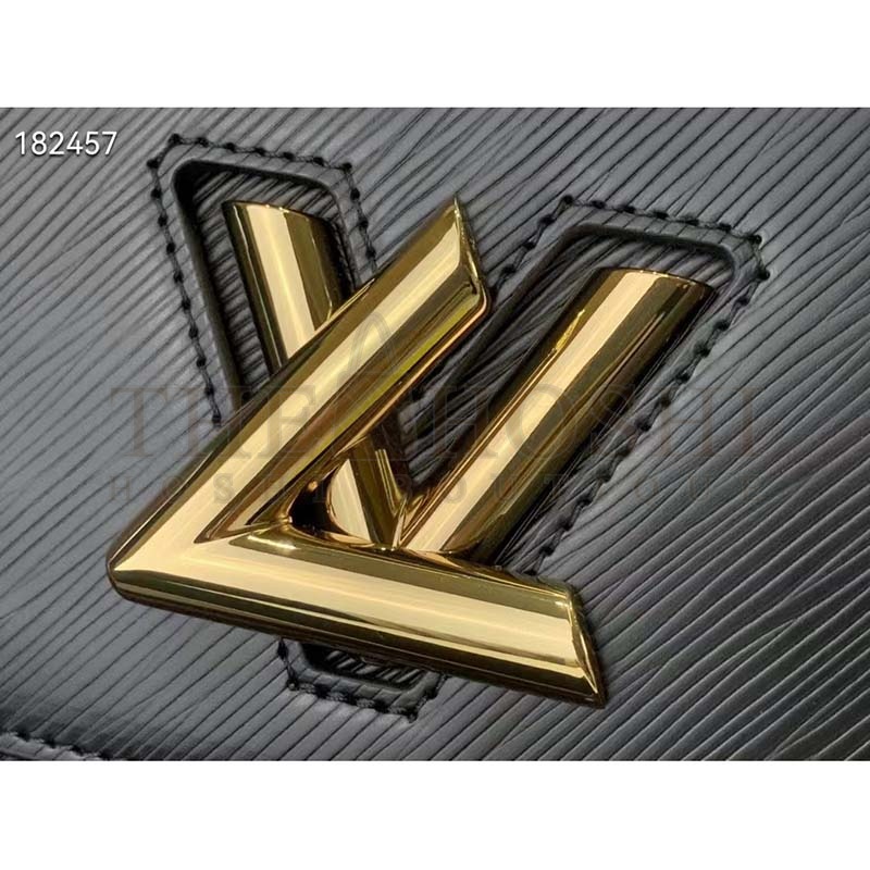 L0vis Vvtt0n LV Women Twist MM Lemon Handbag Black Epi Grained Cowhide Master Quality