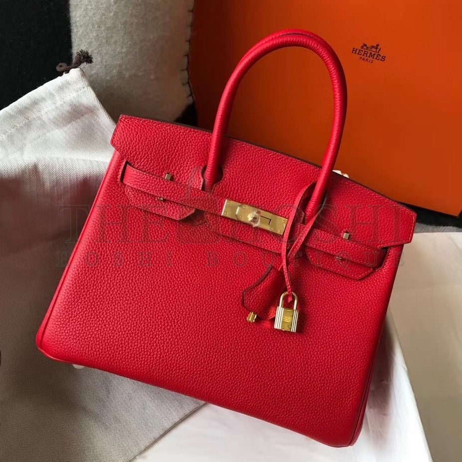 H**me5 Red Clemence Birkin 30cm Bag Master Quality