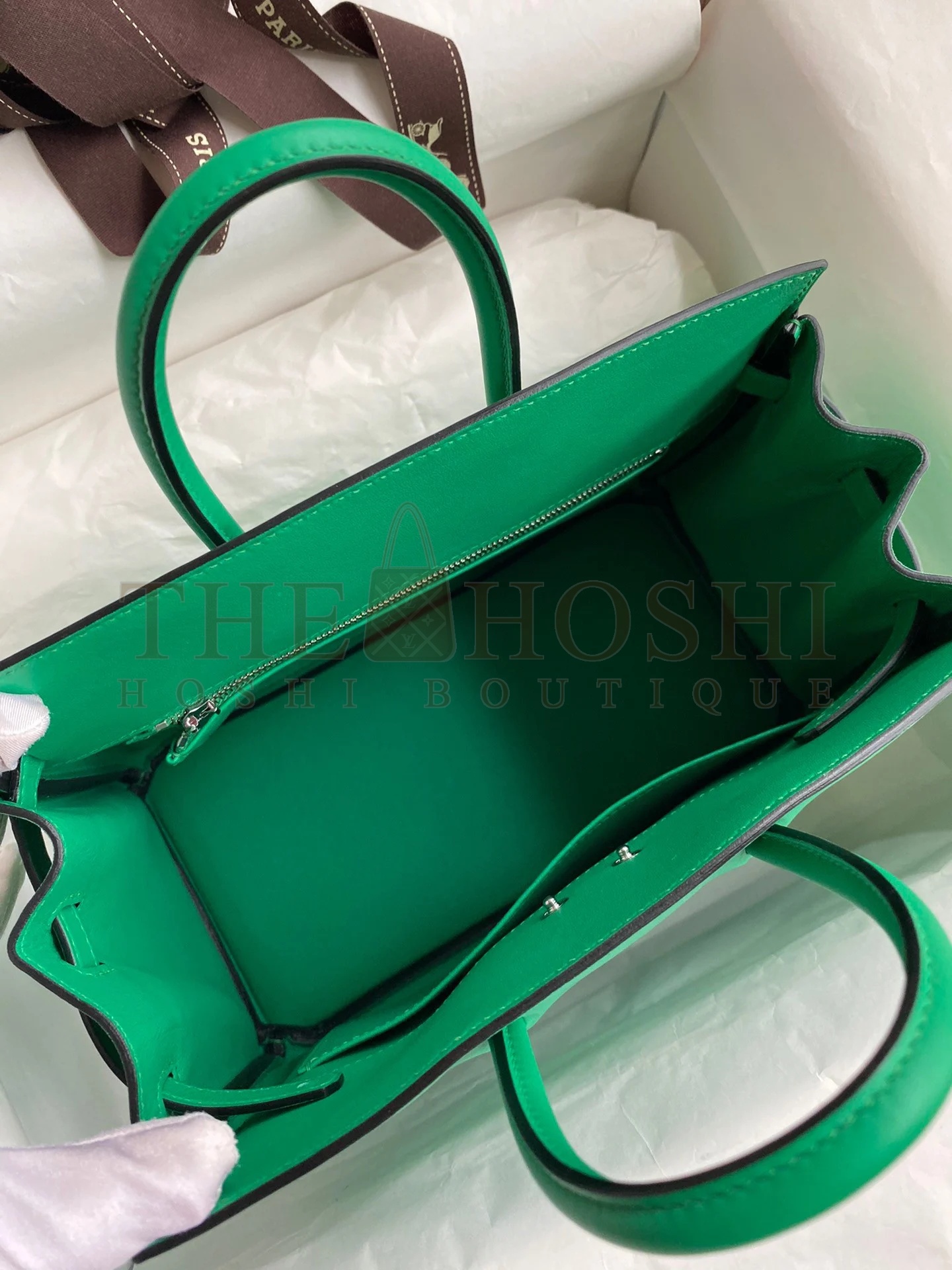 H**me5 Shadow Birkin 25 Limited Edition Bag In Green Swift Calfskin Master Quality