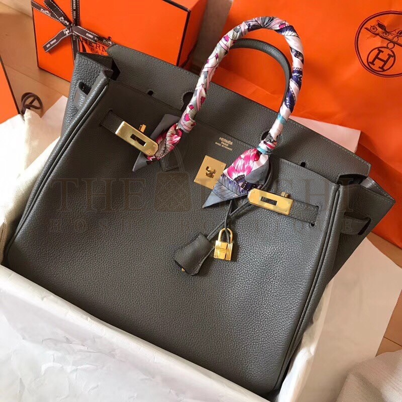 H**me5 Ardoise Birkin 35cm Clemence Handmade Bag Master Quality