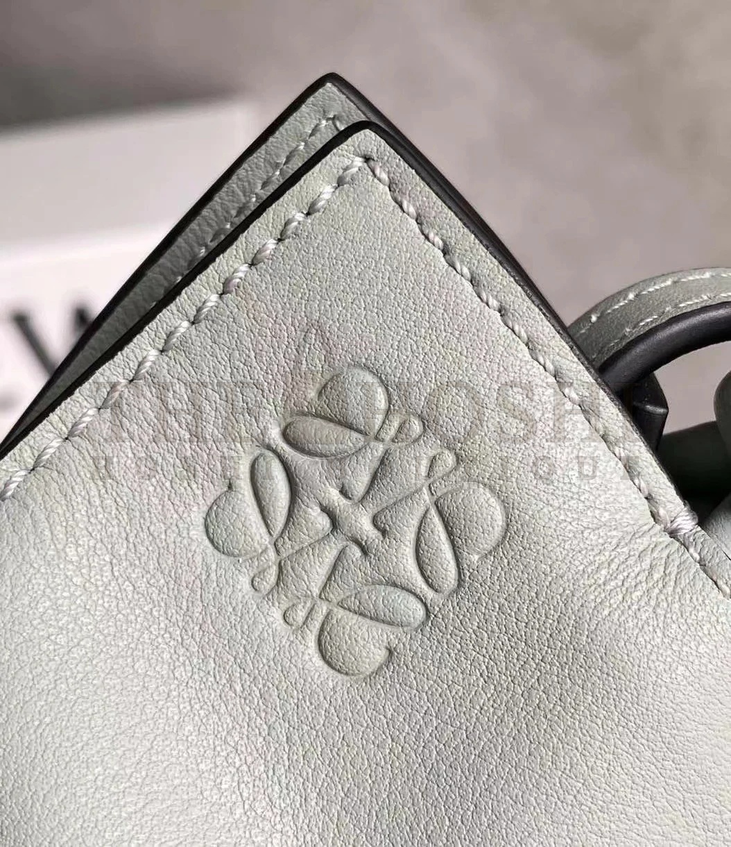 L0ew* Flamenco Clutch Bag In Ash Grey Calfskin Master Quality