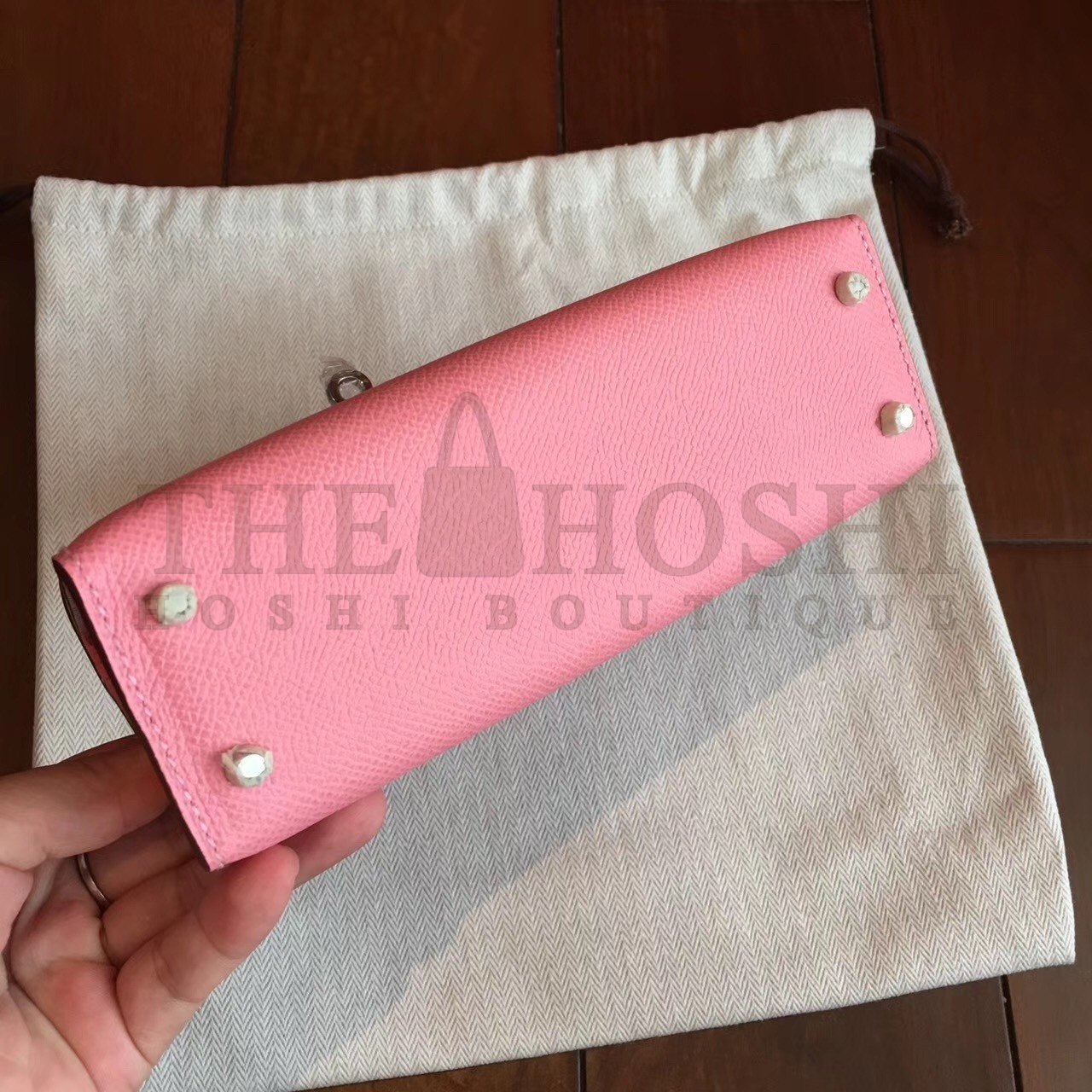 H**me5 Rose Confetti Epsom Kelly Mini II Handmade Bag Master Quality