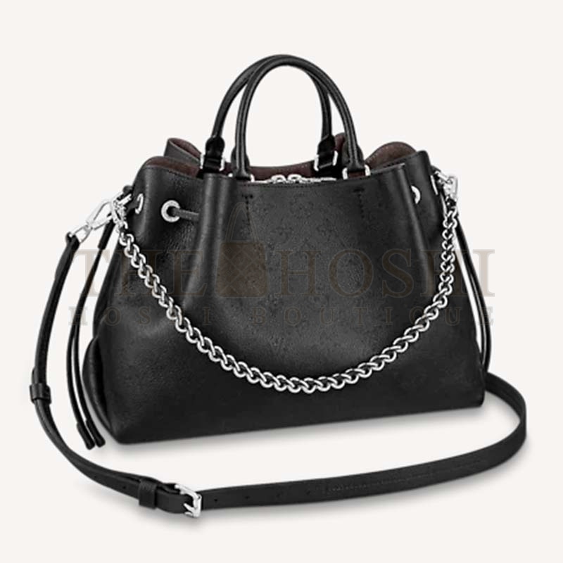 L0vis Vvtt0n LV Women Bella Tote Black Mahina Perforated Calfskin Master Quality
