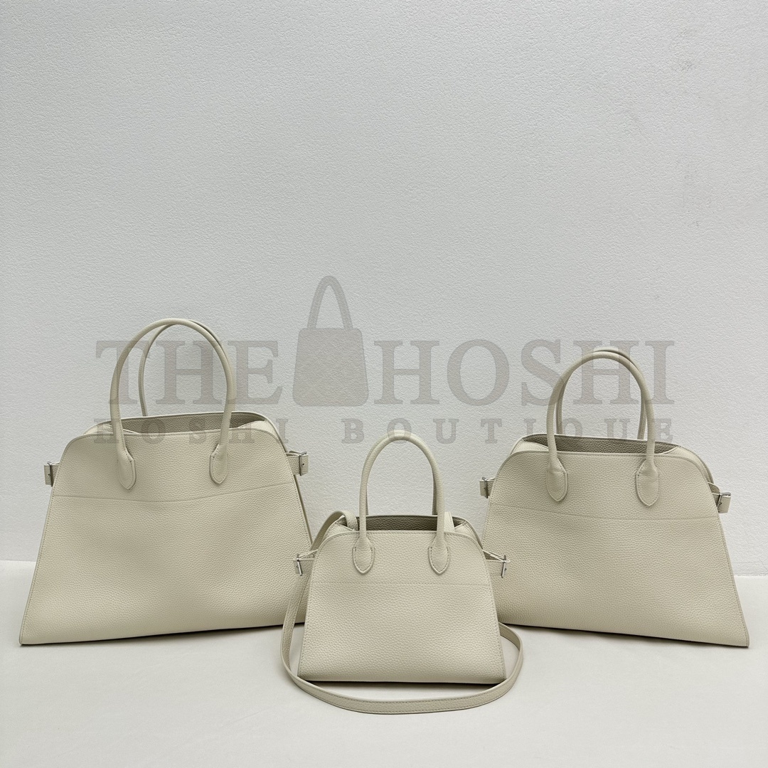 The R0w Margaux white Leather Handbag Set - Large, Medium, Small Master Quality
