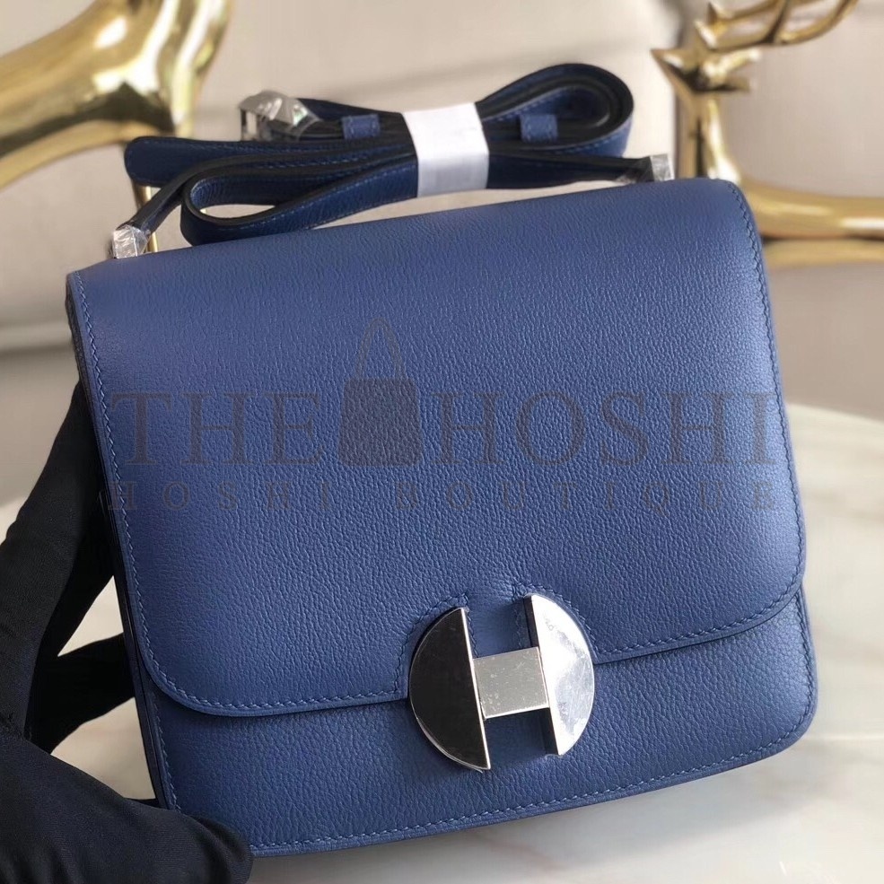 H**me5 2002 20cm Bag In Blue Brighton Evercolor Calfskin Master Quality
