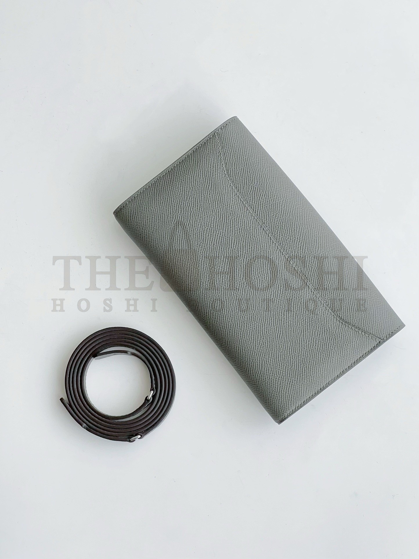 H**me5 Constance To Go Wallet in Gris Meyer Epsom Calfskin Master Quality