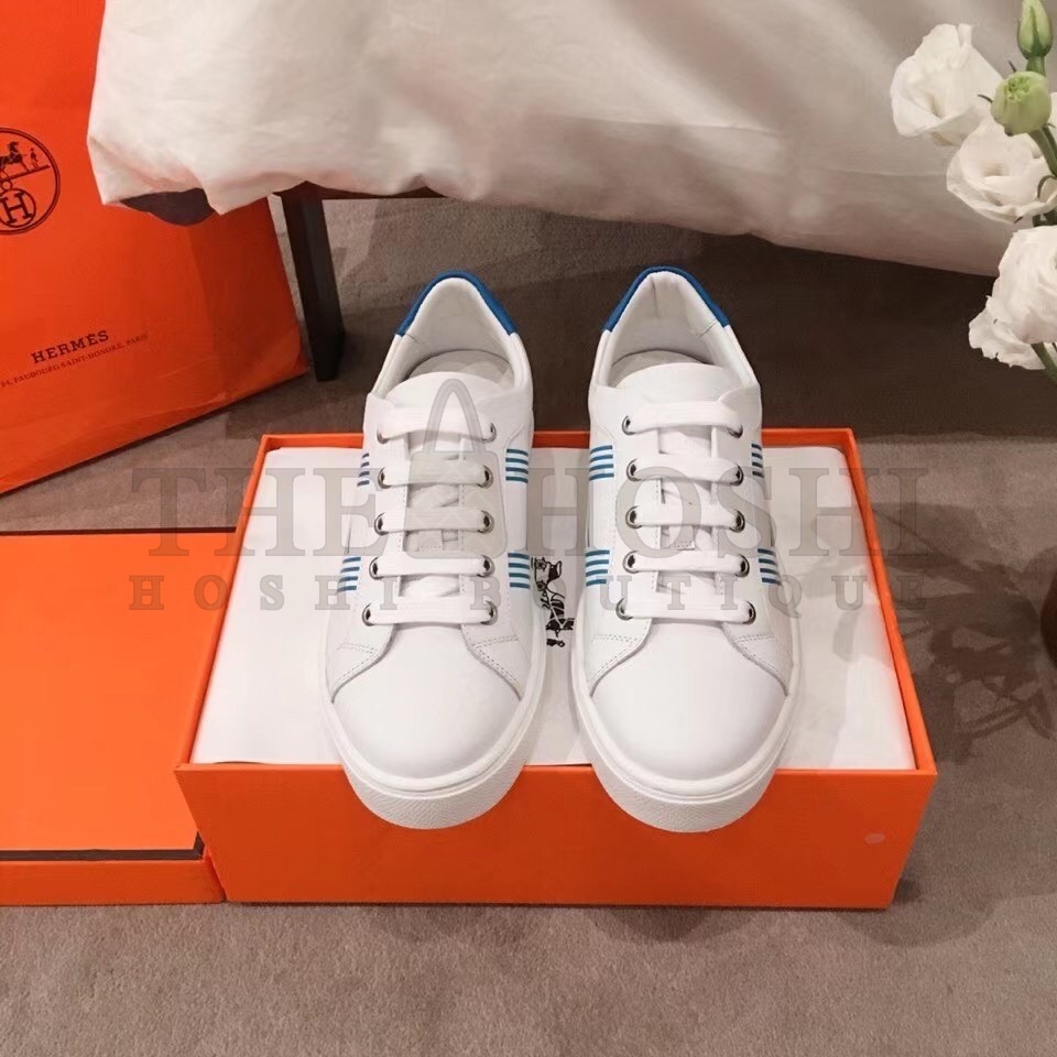 H**me5 Avantage Sneakers In White/Mykonos Calfskin Master Quality