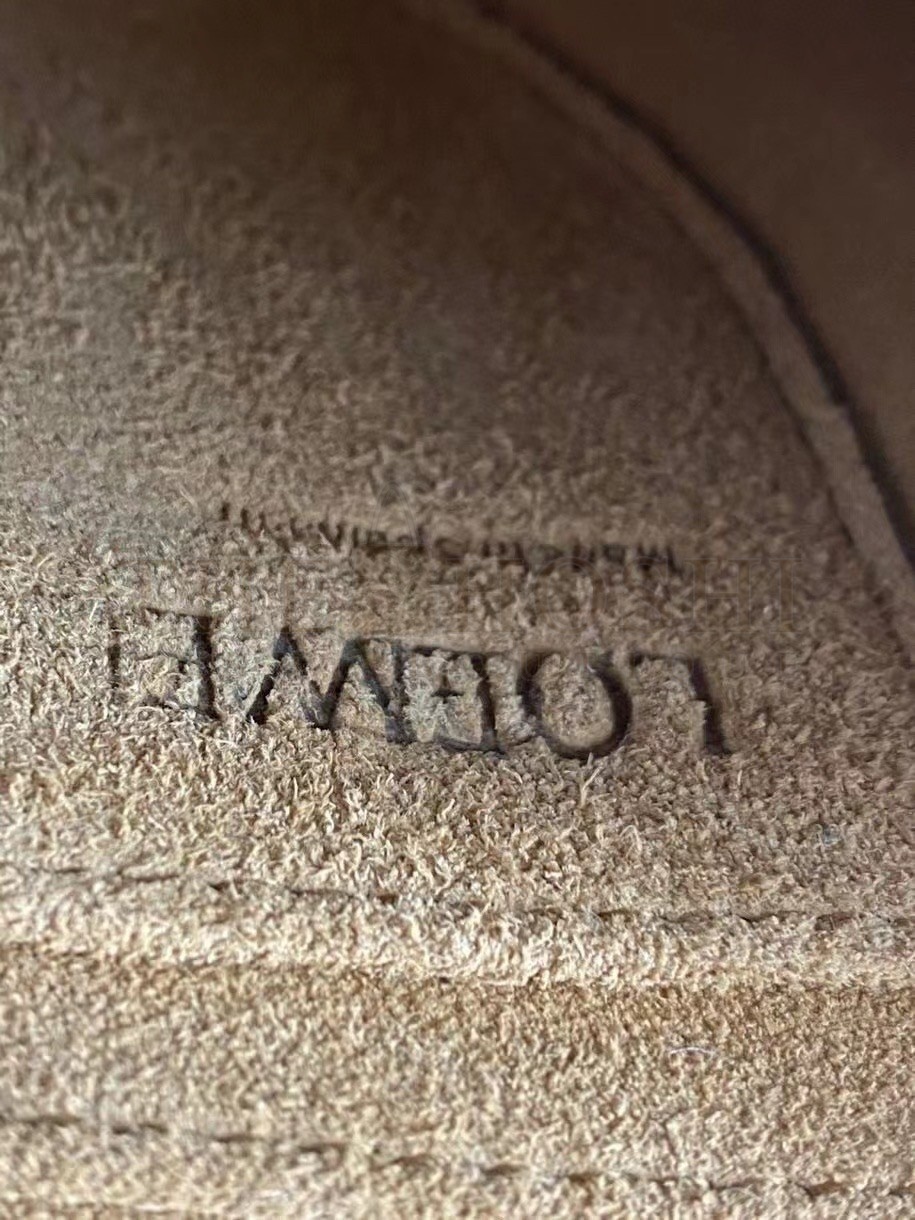 L0ew* Mini Gate Dual Bag In Amber/Grey Calfskin Master Quality