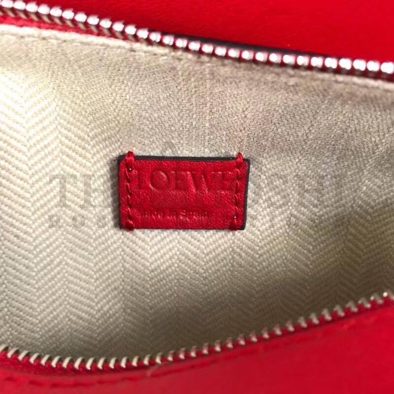 L0ew* Puzzle Mini Bag In Red Calfskin Master Quality