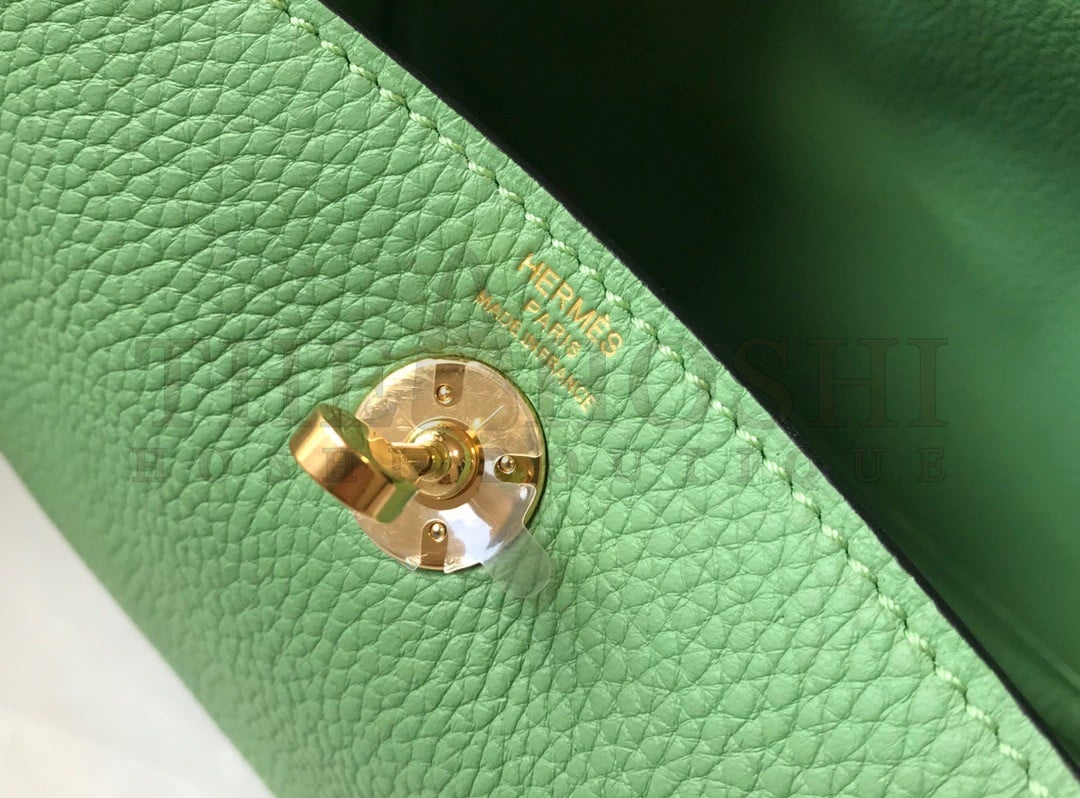 H**me5 Lindy Mini Bag In Vert Criquet Clemence Leather GHW Master Quality