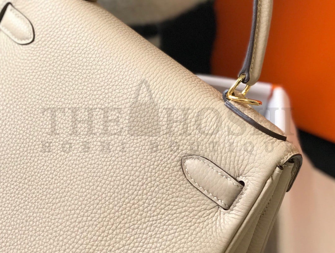 H**me5 Kelly 25cm Retourne Bag in Trench Clemence Leather GHW Master Quality