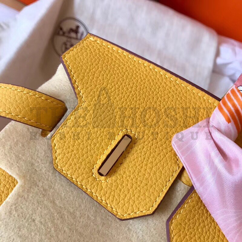 H**me5 Yellow Birkin 30cm Clemence Handmade Bag Master Quality