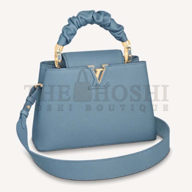 L0vis Vvtt0n LV Women Capucines BB Handbag Dusk Blue Taurillon Calfskin Master Quality