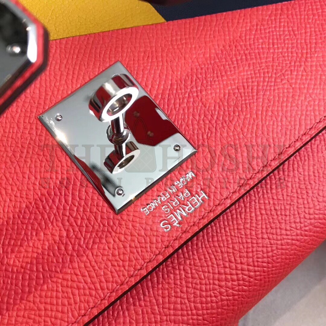 H**me5 Multicolor Stripes Kelly 28cm Red Bag Master Quality