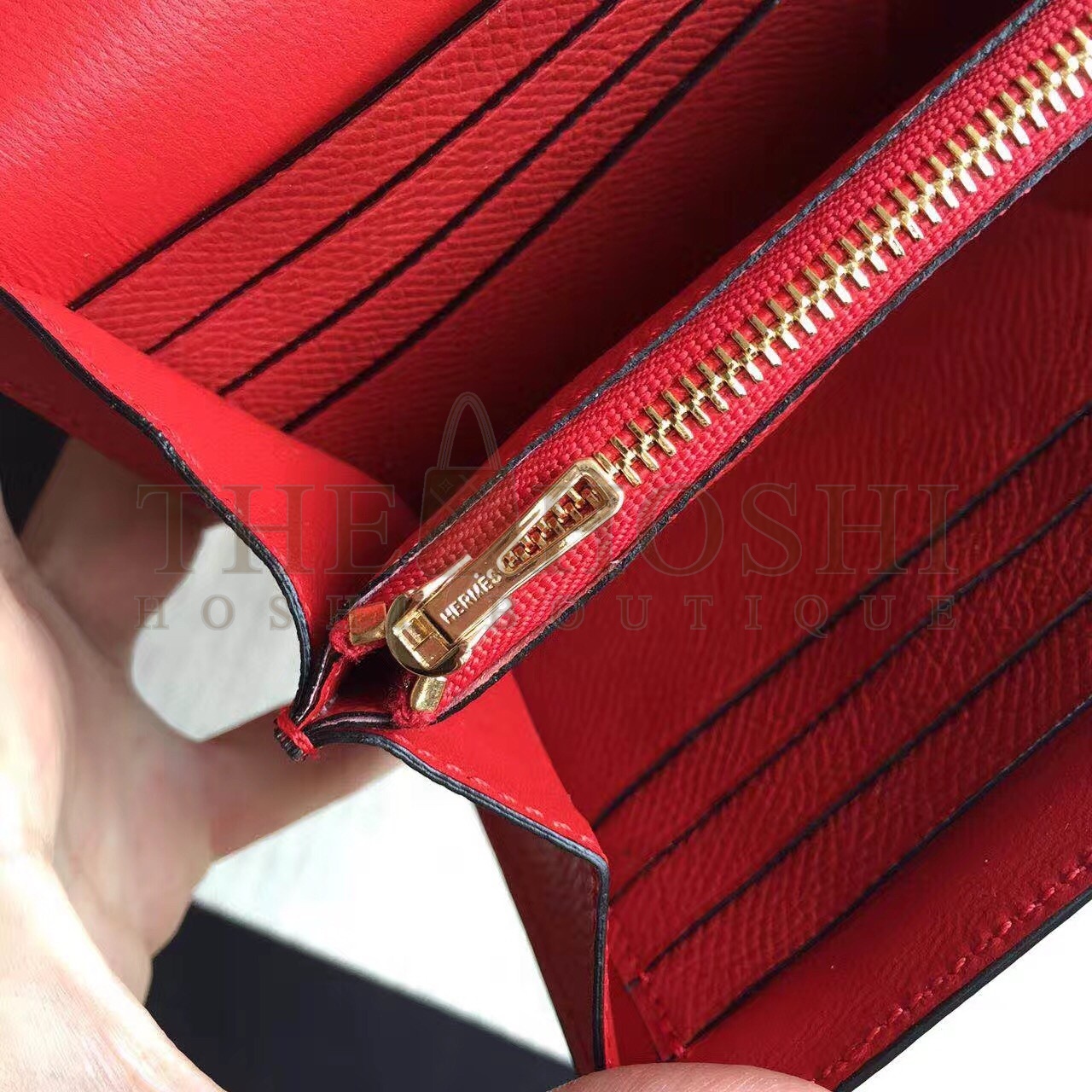 H**me5 Red Epsom Constance Long Wallet Master Quality