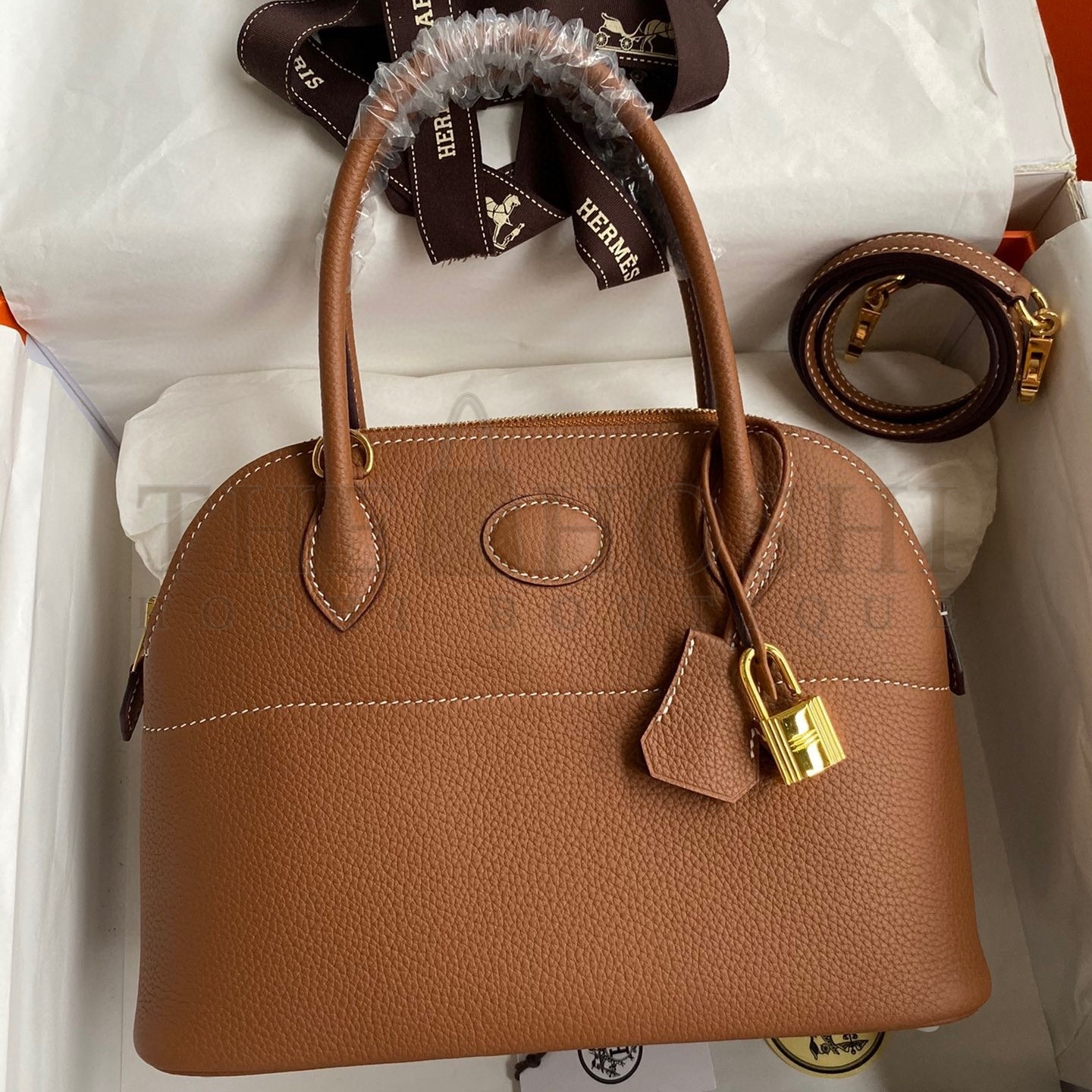 H**me5 Bolide 1923 27 Handmade Bag In Gold Clemence Calfskin Master Quality