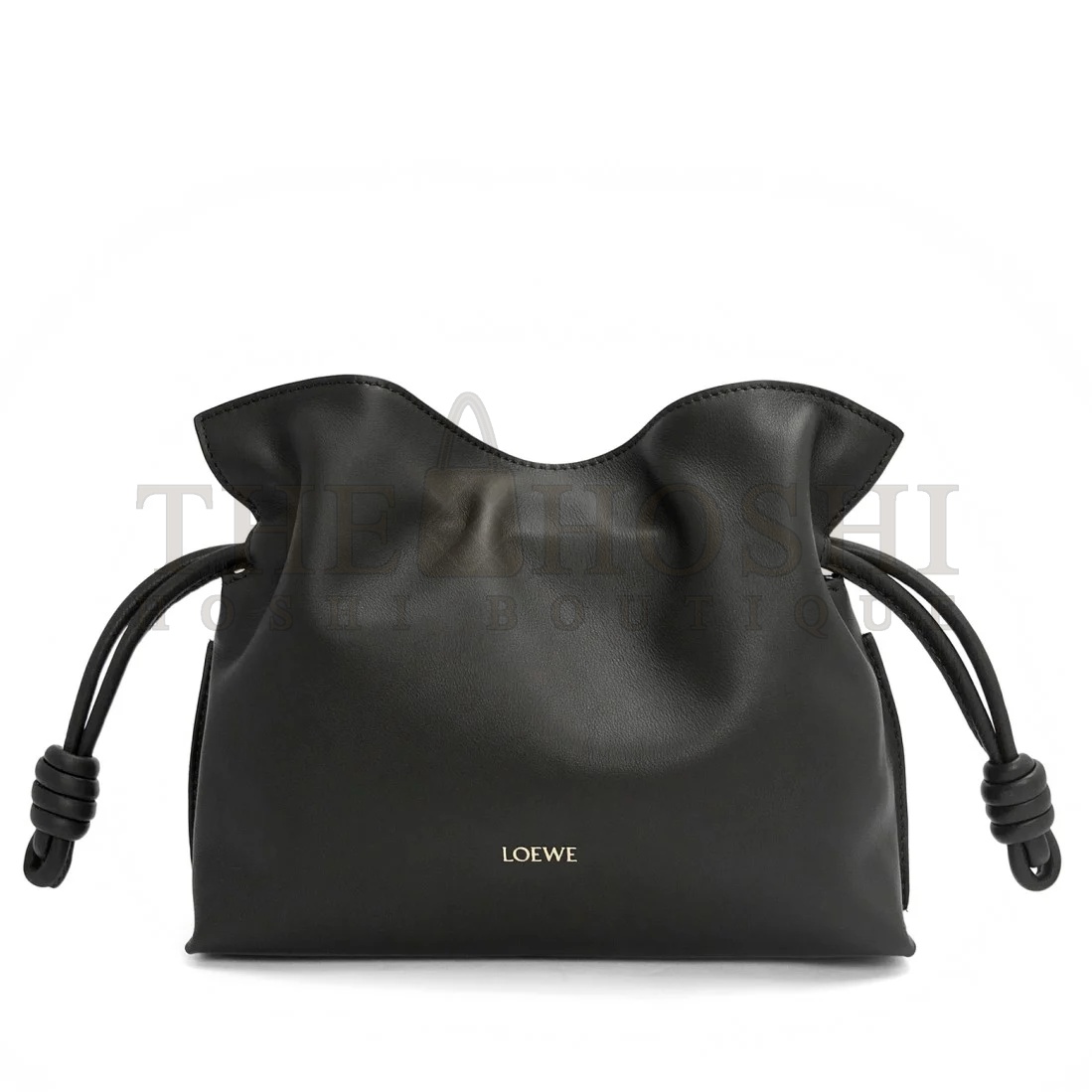 L0ew* Mini Flamenco Clutch Bag in Black Nappa Calfskin Master Quality