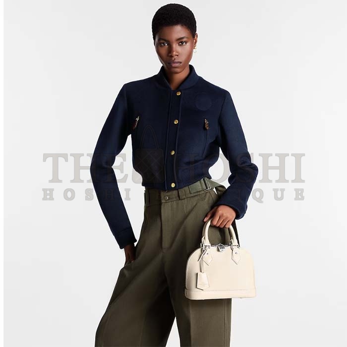 L0vis Vvtt0n LV Women Alma BB Handbag Quartz White Epi Grained Cowhide Leather Master Quality