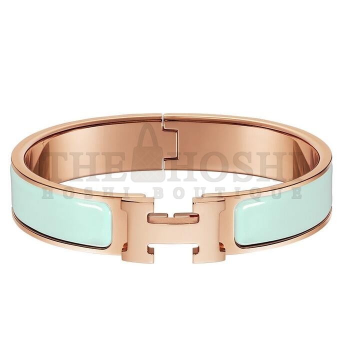 H**me5 Aqua Enamel Clic H PM Bracelet Master Quality
