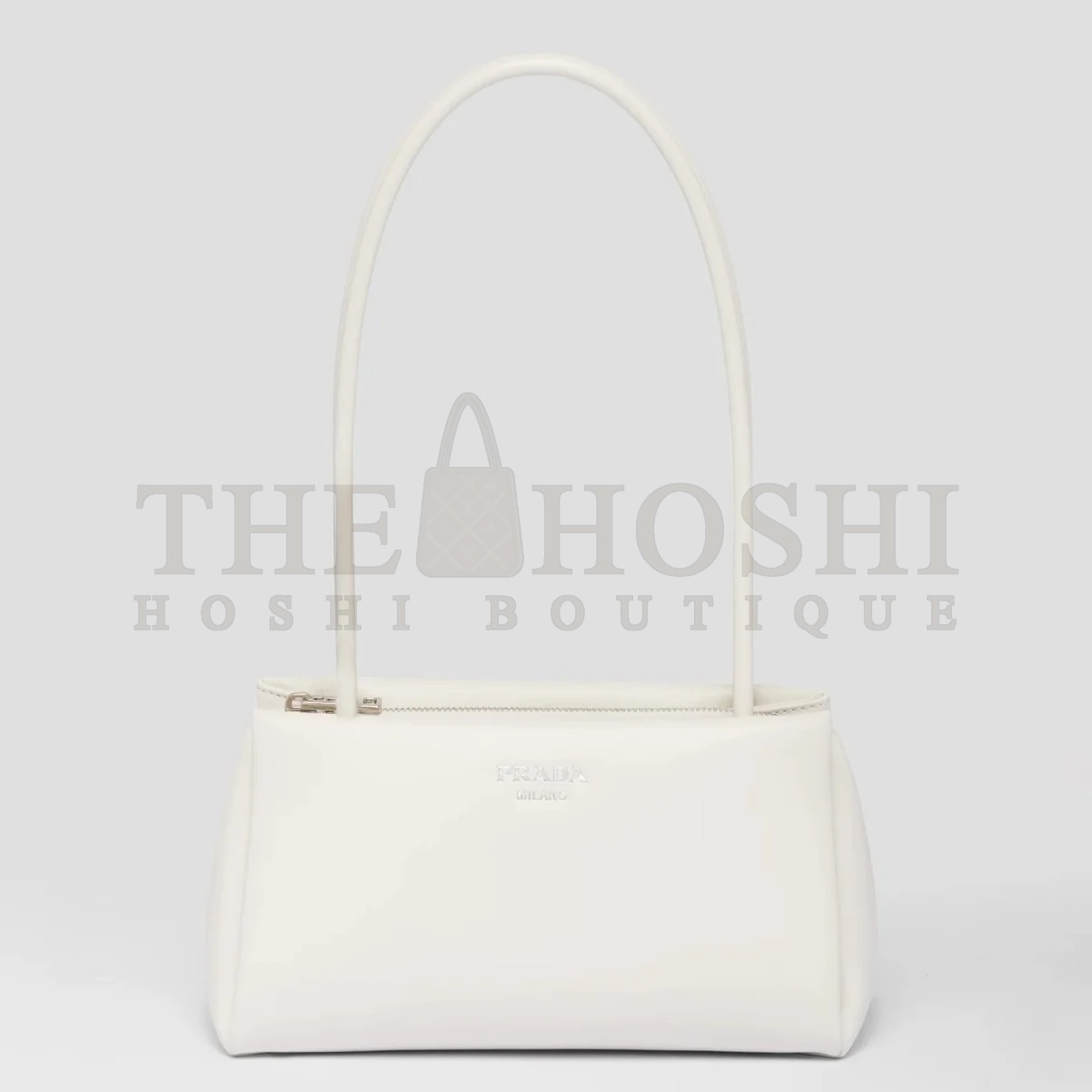 Pra*a S*pernova Small Shoulder Bag In White Calfskin Master Quality