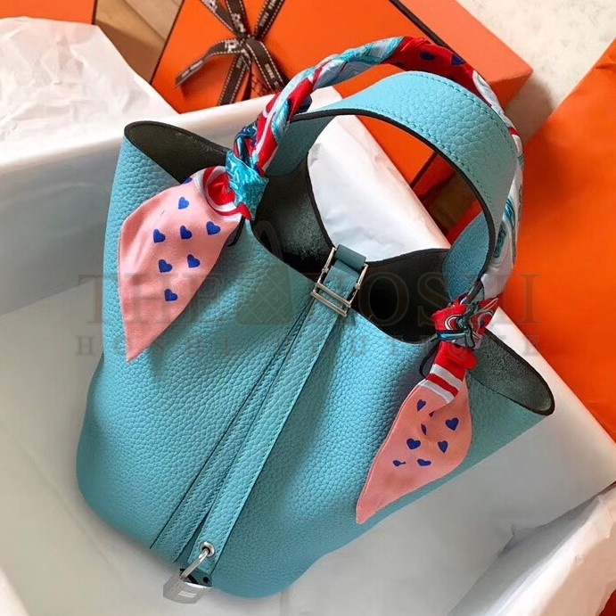 H**me5 Lagon Picotin Lock MM 22cm Handmade Bag Master Quality