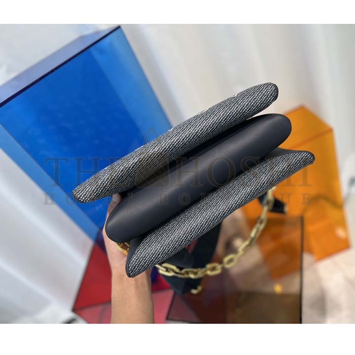 L0vis Vvtt0n LV Women Coussin PM Handbag Blue Lambskin Cowhide Leather Zip Closure Master Quality