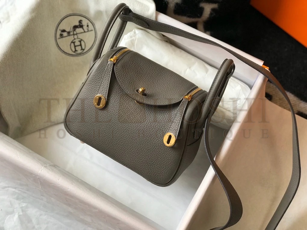 H**me5 Lindy Mini Bag In Etain Clemence Leather GHW Master Quality