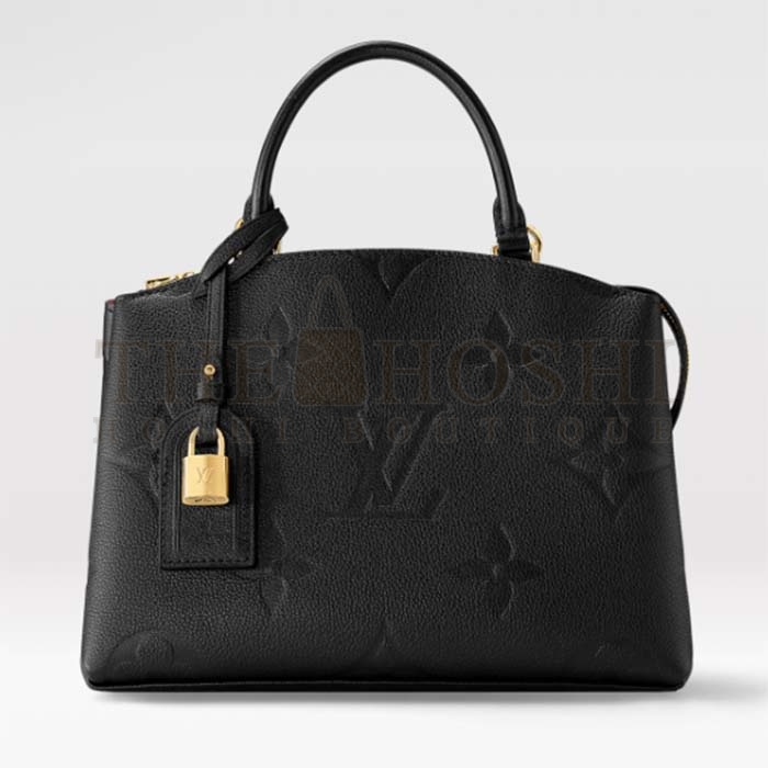 L0vis Vvtt0n LV Women Petit Palais Handbag Noir Embossed Grained Cowhide Leather Master Quality