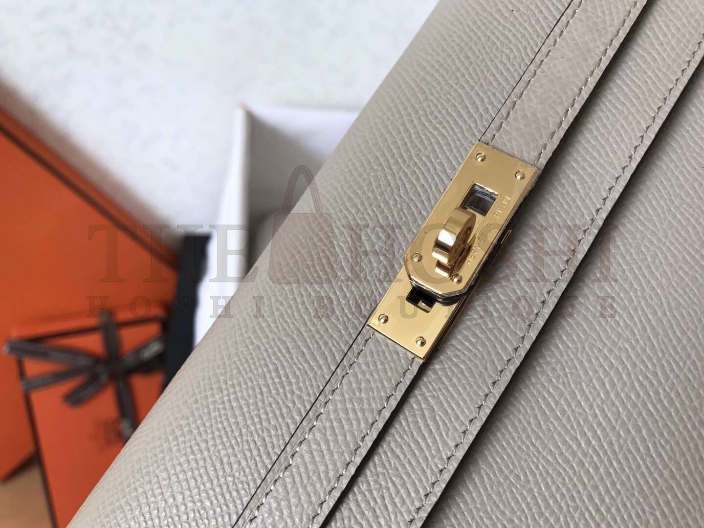 H**me5 Kelly Classic Long Wallet In Grey Epsom Leather Master Quality