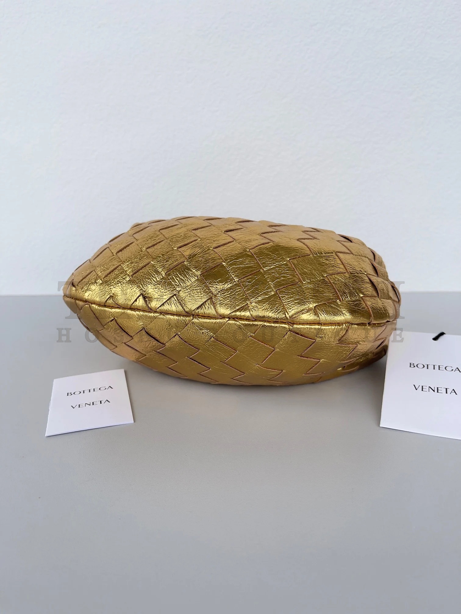 B0tt*ga Ven*ta BV Jodie Mini Bag In Gold Metallic Intrecciato Leather Master Quality
