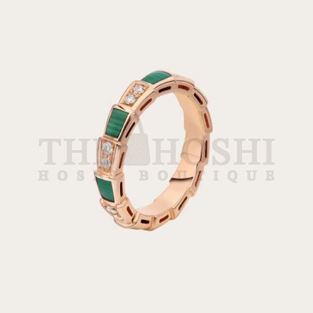 Bv1g*ai Women Use of Unconventional Materials Serpenti Viper Ring Master Quality