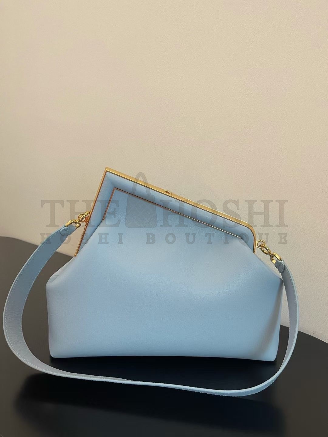 F**di First Medium Bag In Light Blue Nappa Leather Master Quality