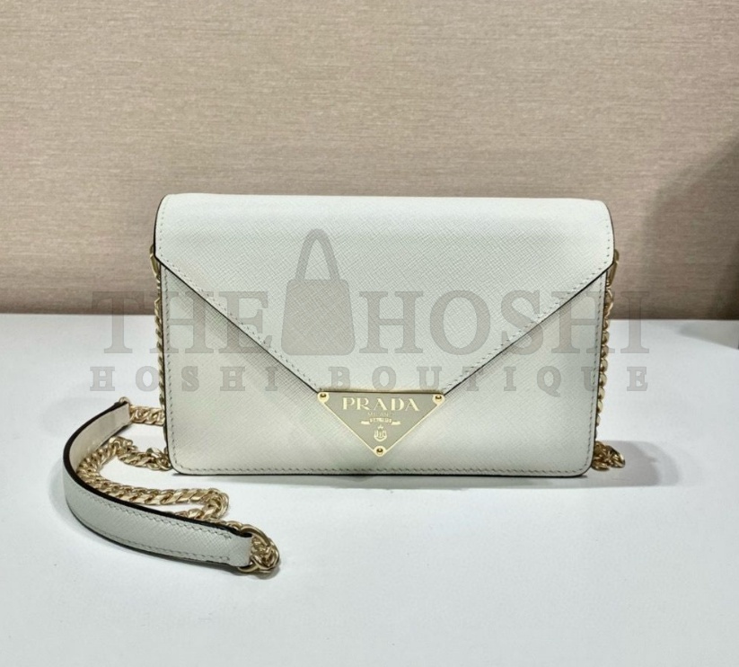 Pra*a Women Saffiano Leather Shoulder Bag-Black Master Quality