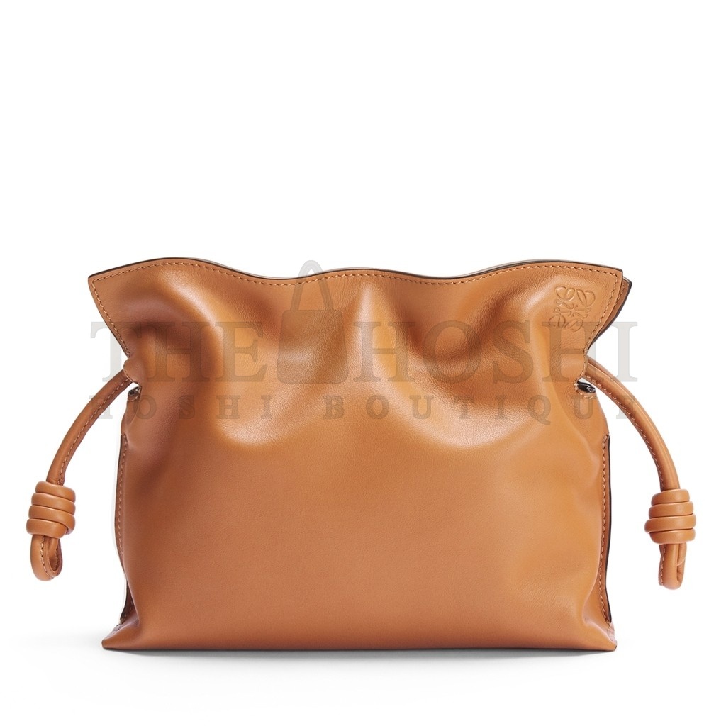 L0ew* Flamenco Mini Clutch In Brown Nappa Leather Master Quality