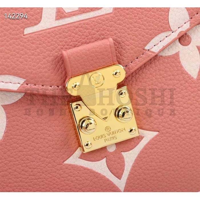 L0vis Vvtt0n LV Women Pochette Métis Handbag Trianon Pink Cream Embossed Grained Cowhide Master Quality