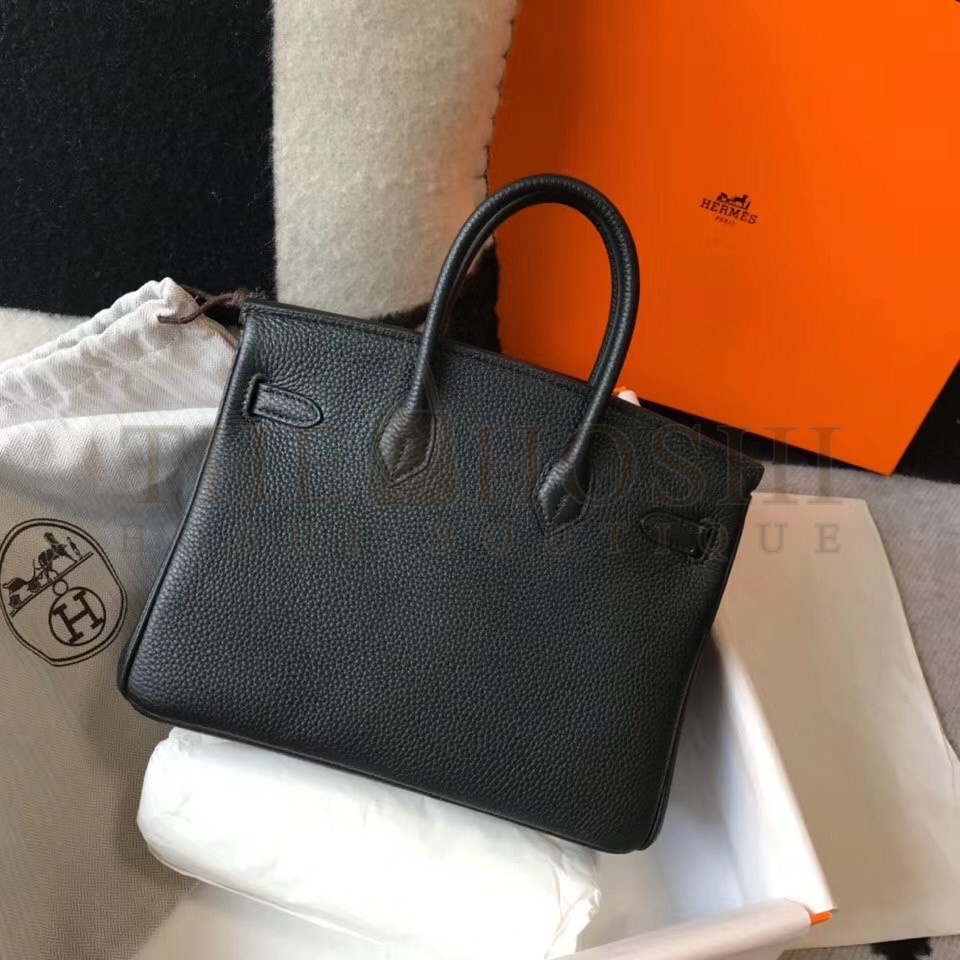 H**me5 Birkin 25 Bag In Black Clemence Leather with GHW Master Quality