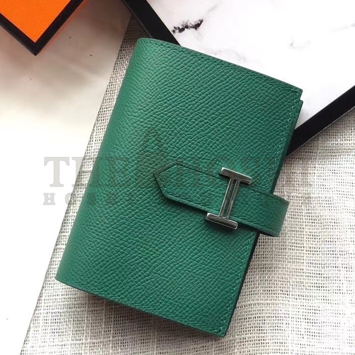 H**me5 Bearn Mini Wallet In Vert Vertigo Epsom Leather Master Quality