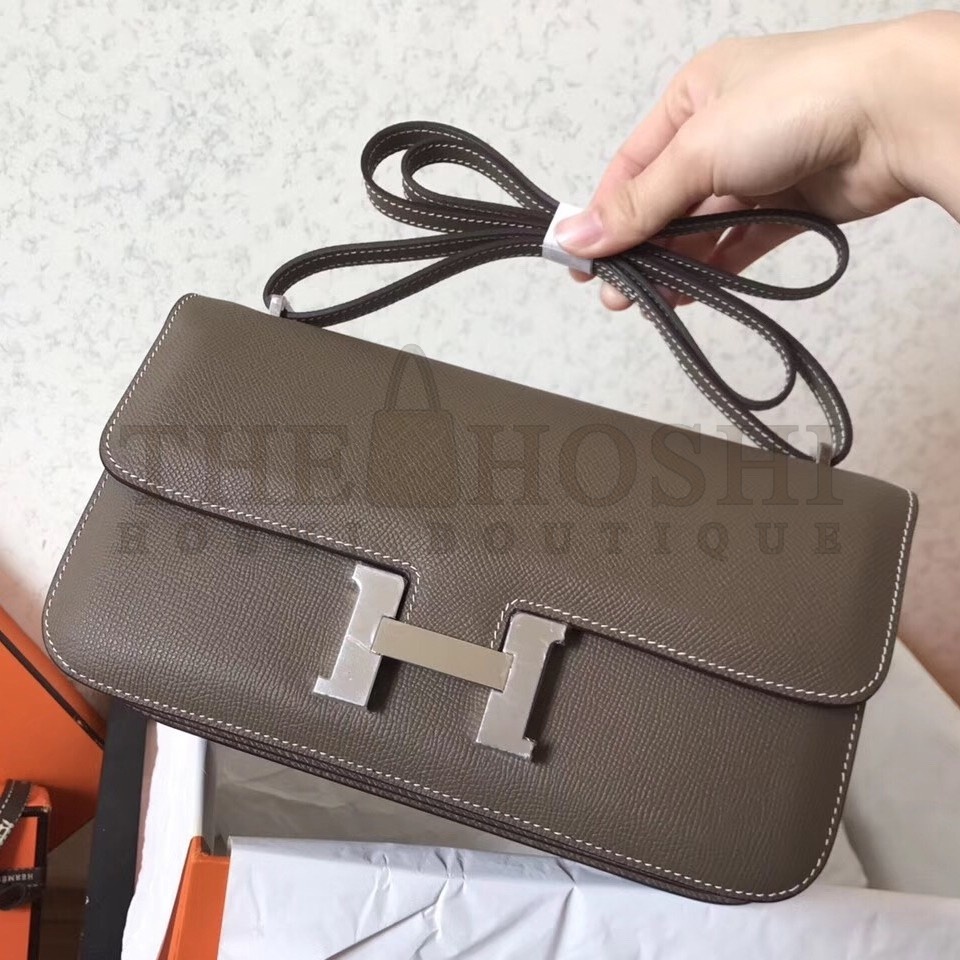 H**me5 Etoupe Epsom Constance Elan 25cm Bag Master Quality